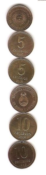 Moedas de Pesos Argentino