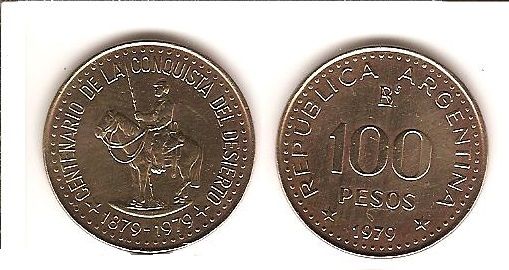 Moedas do Centenario de La Conquista del Deserto 1879-1979